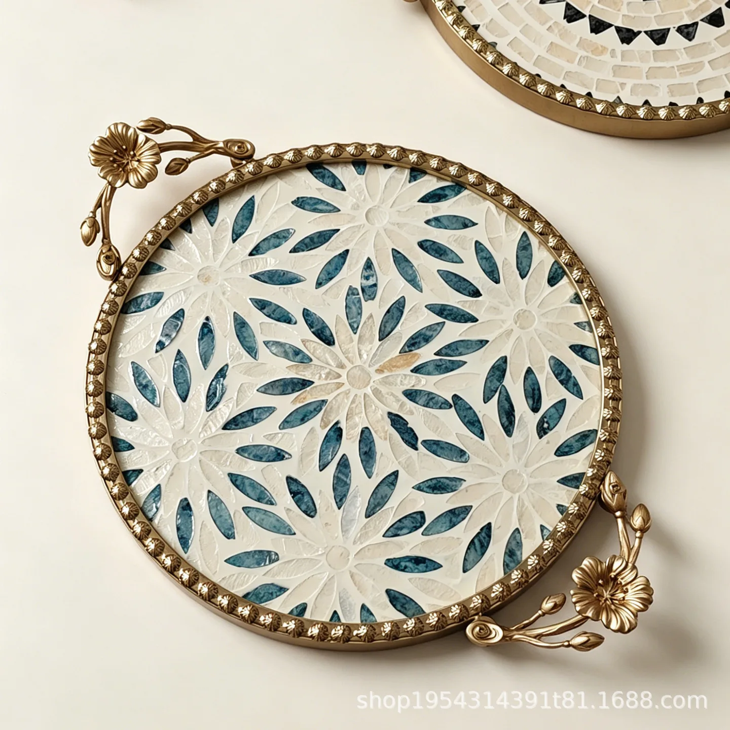 Luxury Skincare Tray - Nieuwe Chinese retro luxe schaaldecoratie dienblad