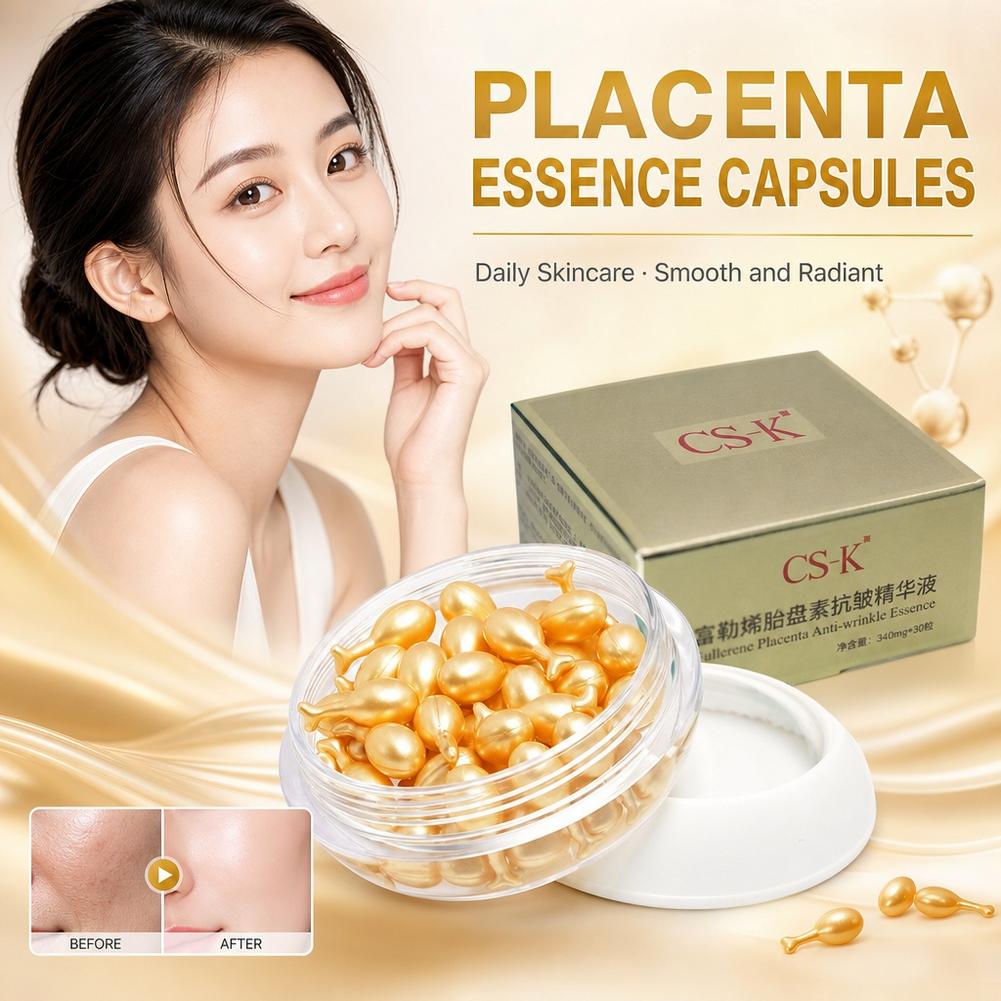 Placenta Extract Serum - Vitamine E gezichtsserum capsules met placenta-extract,