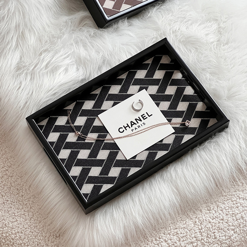 Lichte luxe lederen houten sch - Luxury Skincare Tray recensie en prijs