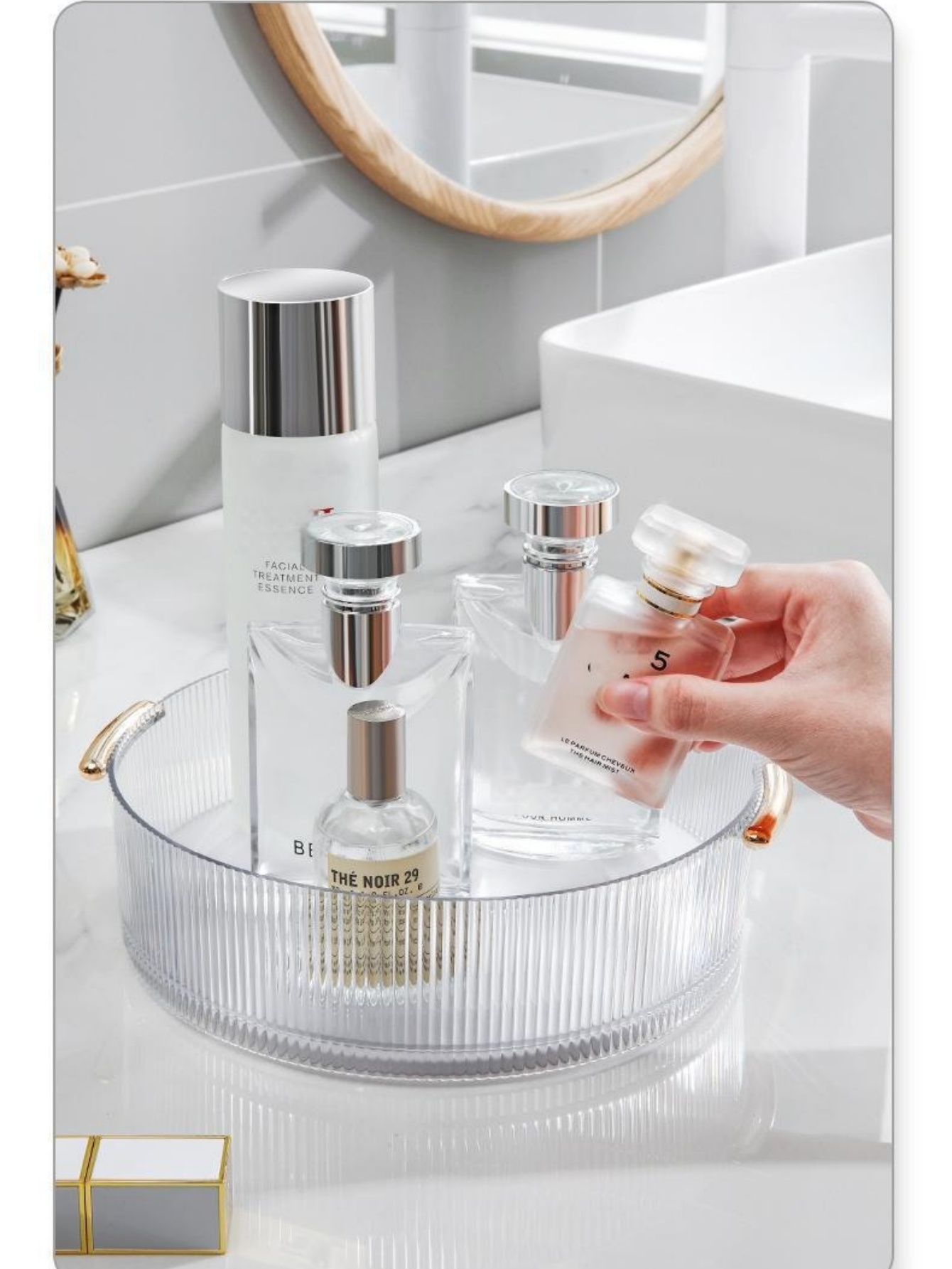 Verticale geribbelde transpara - Luxury Skincare Tray recensie en prijs