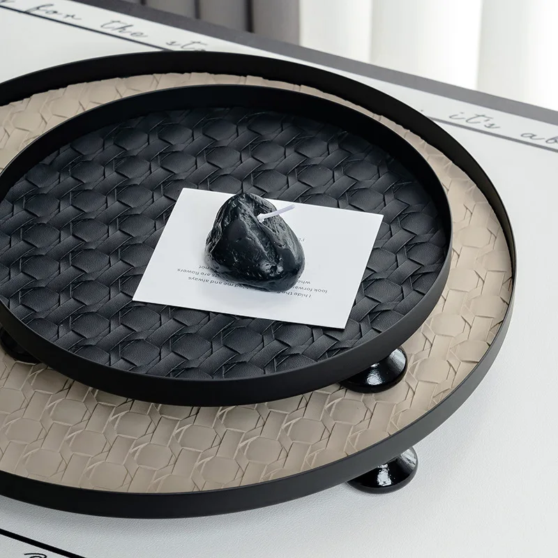 Geweven lederen houten voetens - Luxury Skincare Tray recensie en prijs